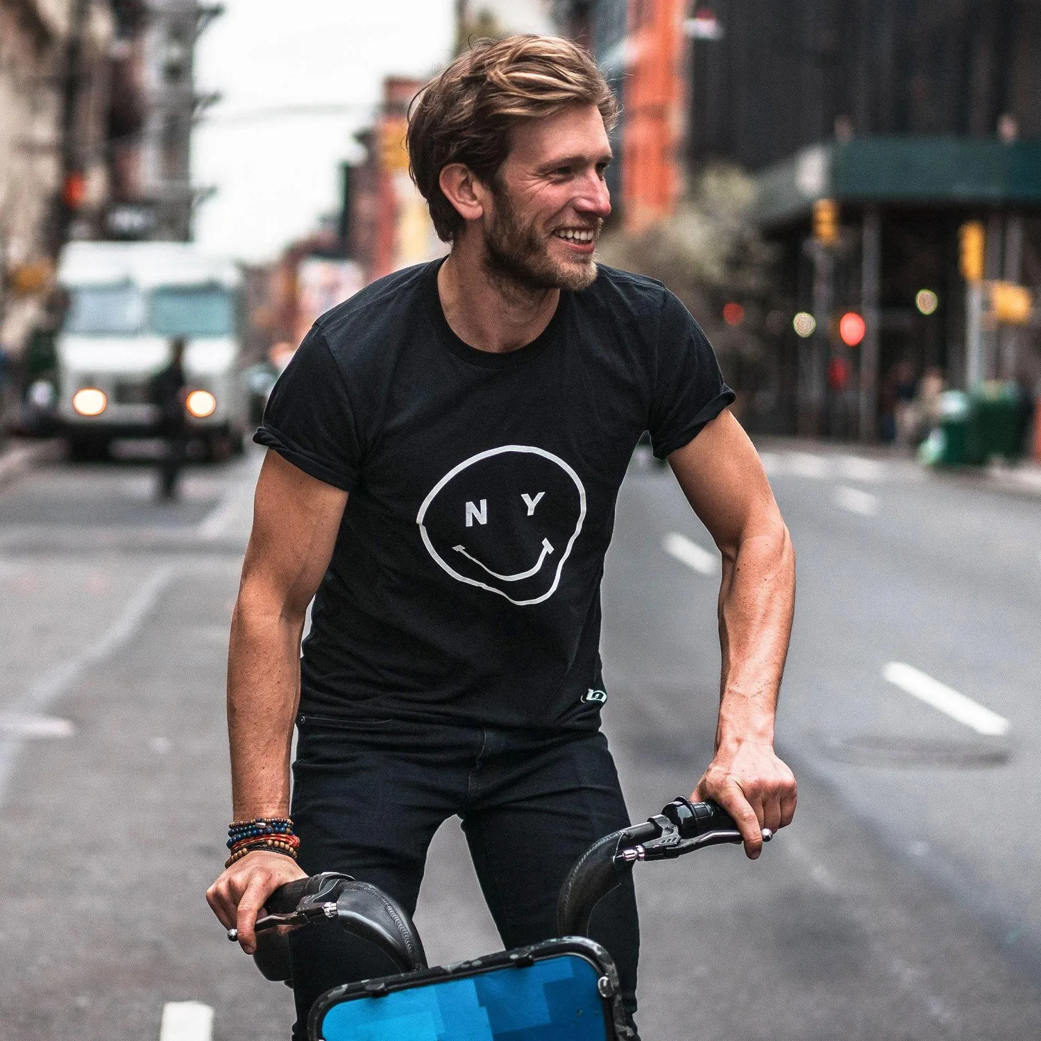 Giordana Knowlita New York Smiley t-shirt svart bomull