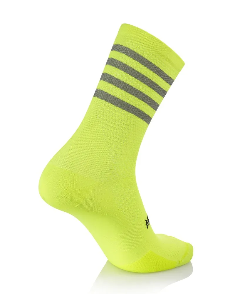 MB Wear Night Yellow Fluo cykelstrumpor gul 1 par – reflex