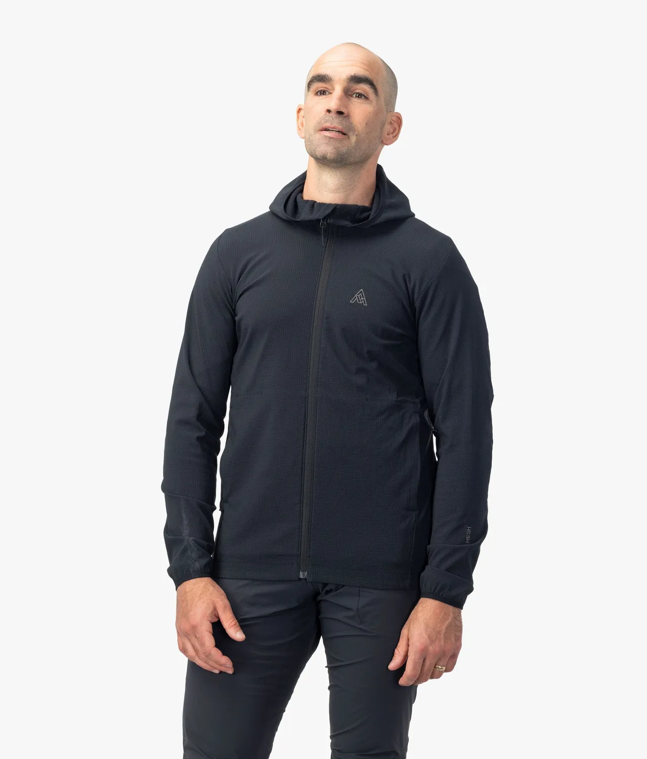 7MESH Spruce Hoody huvtröja Lake Blue vindskyddande