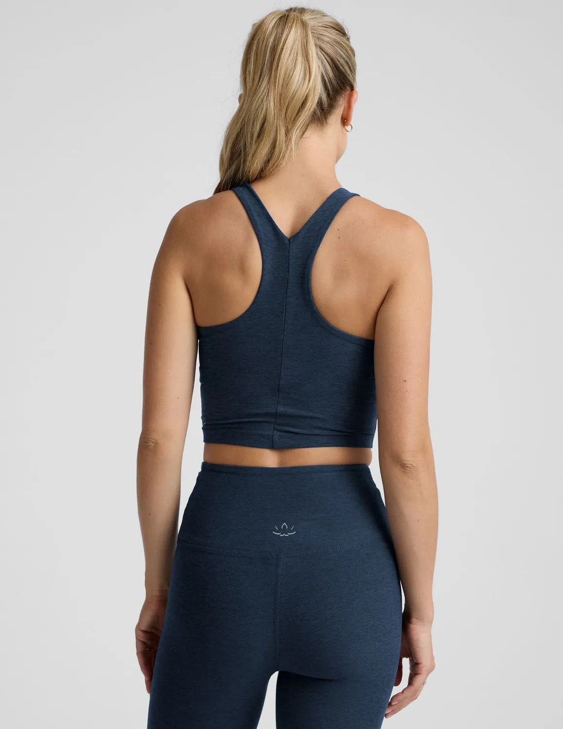 Beyond Yoga Spacedye Refocus cropped linne Nocturnal Navy