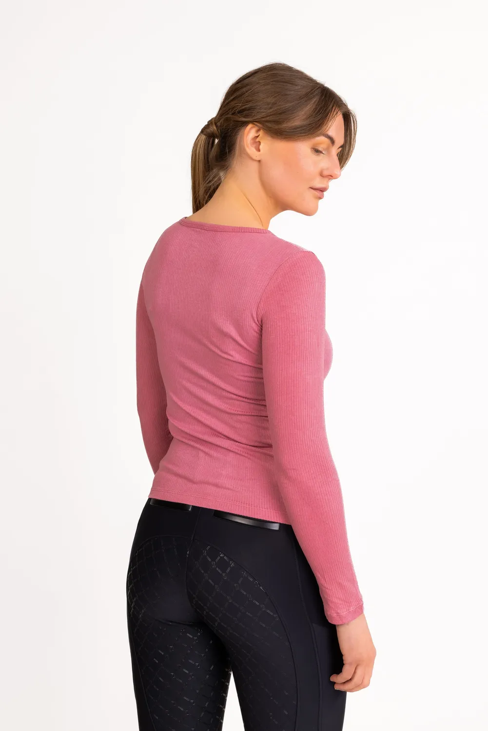 ZacZess Emma Ribbed ridtröja långärm bomull stretch