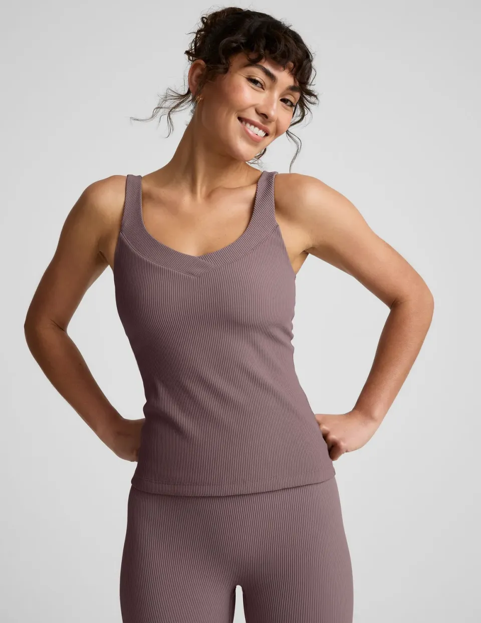 Beyond Yoga Impulse Ribbed linne Woodland med bh