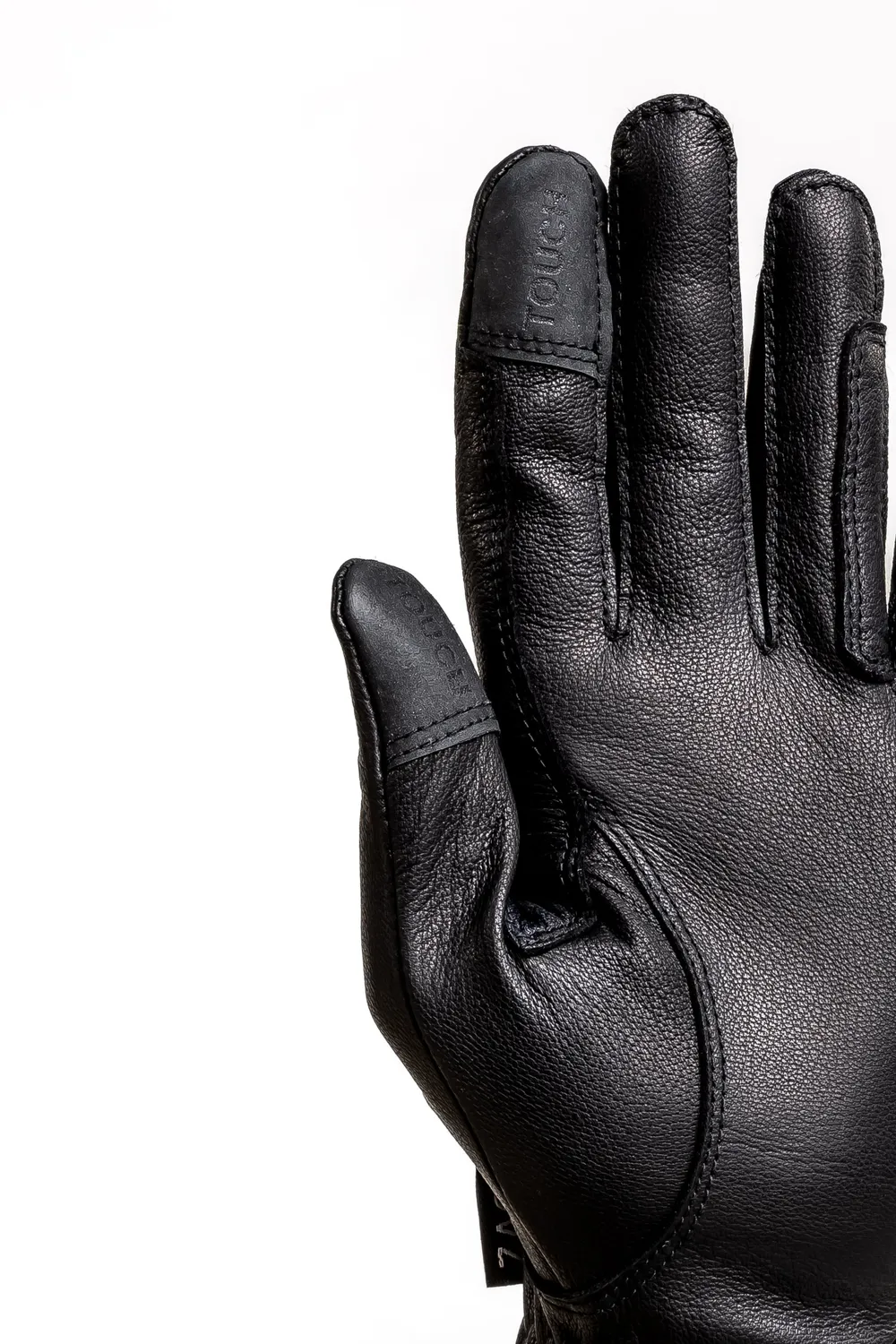 Equin Supreme Fit ridhandske svart getläder touchscreen