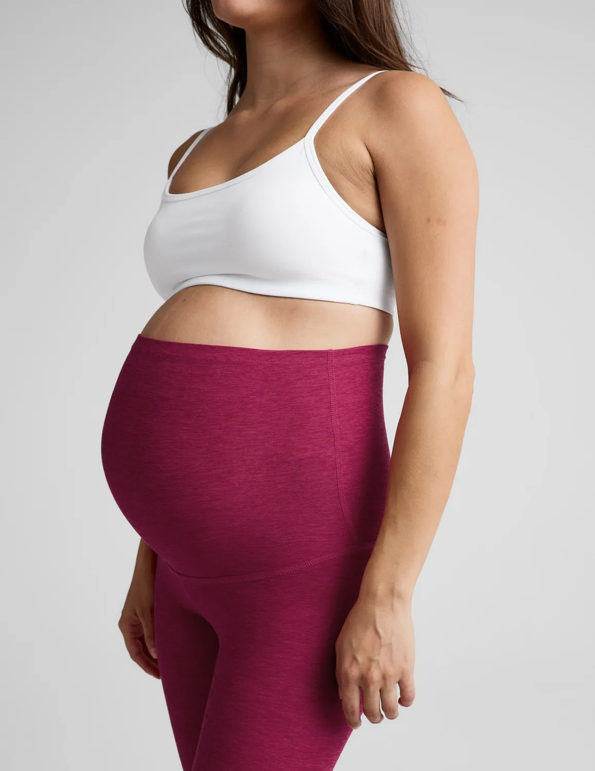 Beyond Yoga Spacedye Love the Bump Midi leggings Sangria Heather gravid