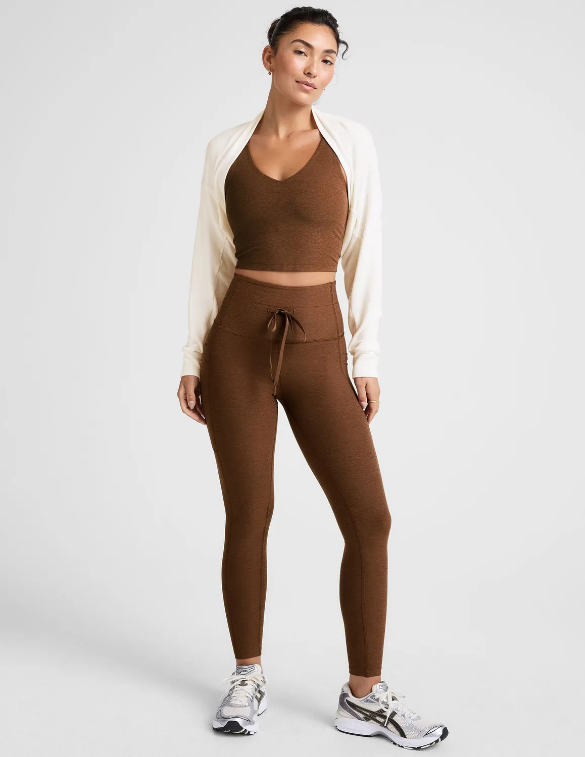 Beyond Yoga Spacedye Good Day Cropped Tank träningslinne Bold Mocha