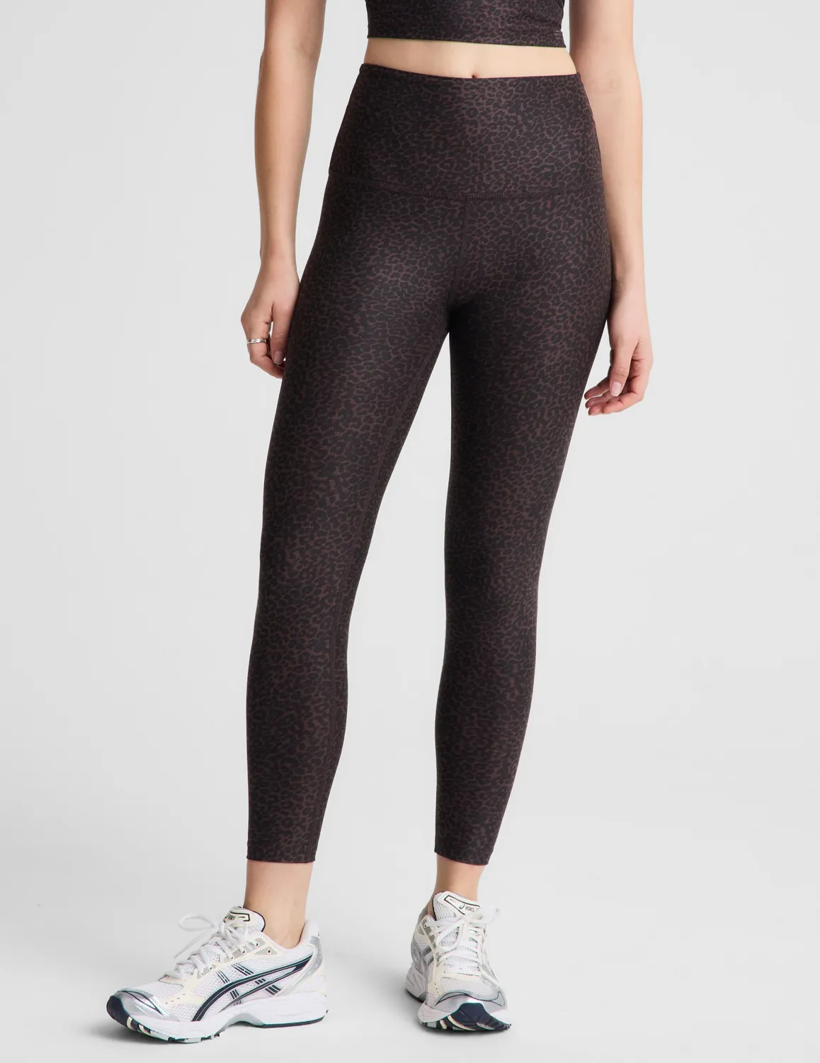 Beyond Yoga SoftMark High Waisted Midi leggings cocoa plum leopard