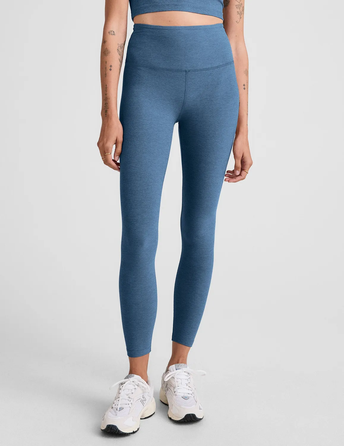 Beyond Yoga Spacedye Caught In The Midi Legging Washed Denim