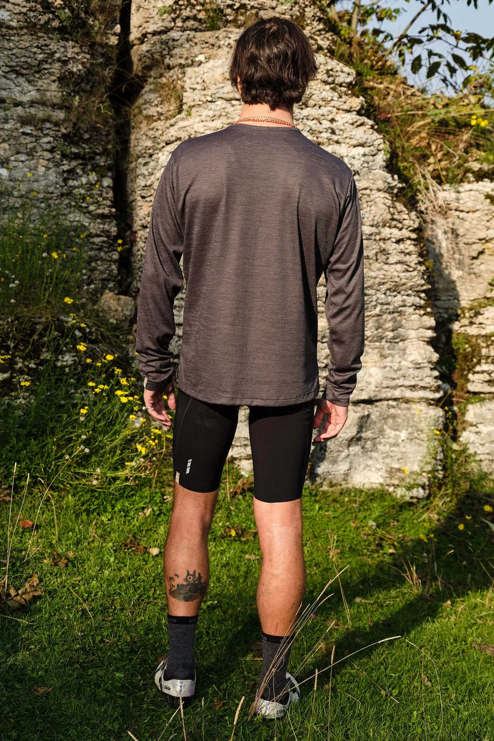 Giordana Beyond Gravel Wool långärmad tröja svart ull