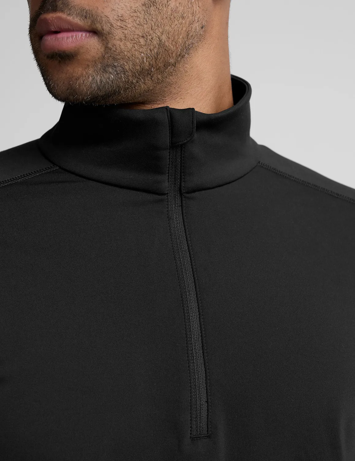 Beyond Yoga Pacer Fleece-Backed Quarter Zip herrtröja svart