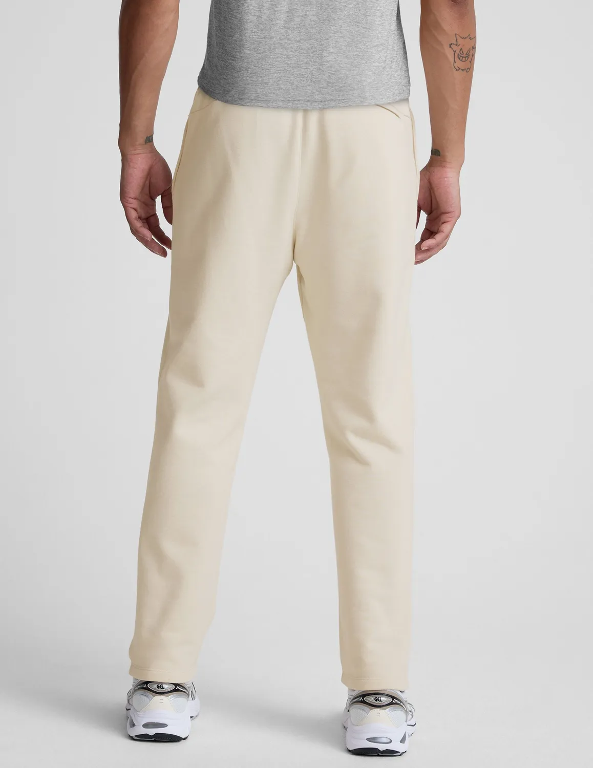 Beyond Yoga LuxeFleece Straight Leg Men's Pant herrbyxor Bone
