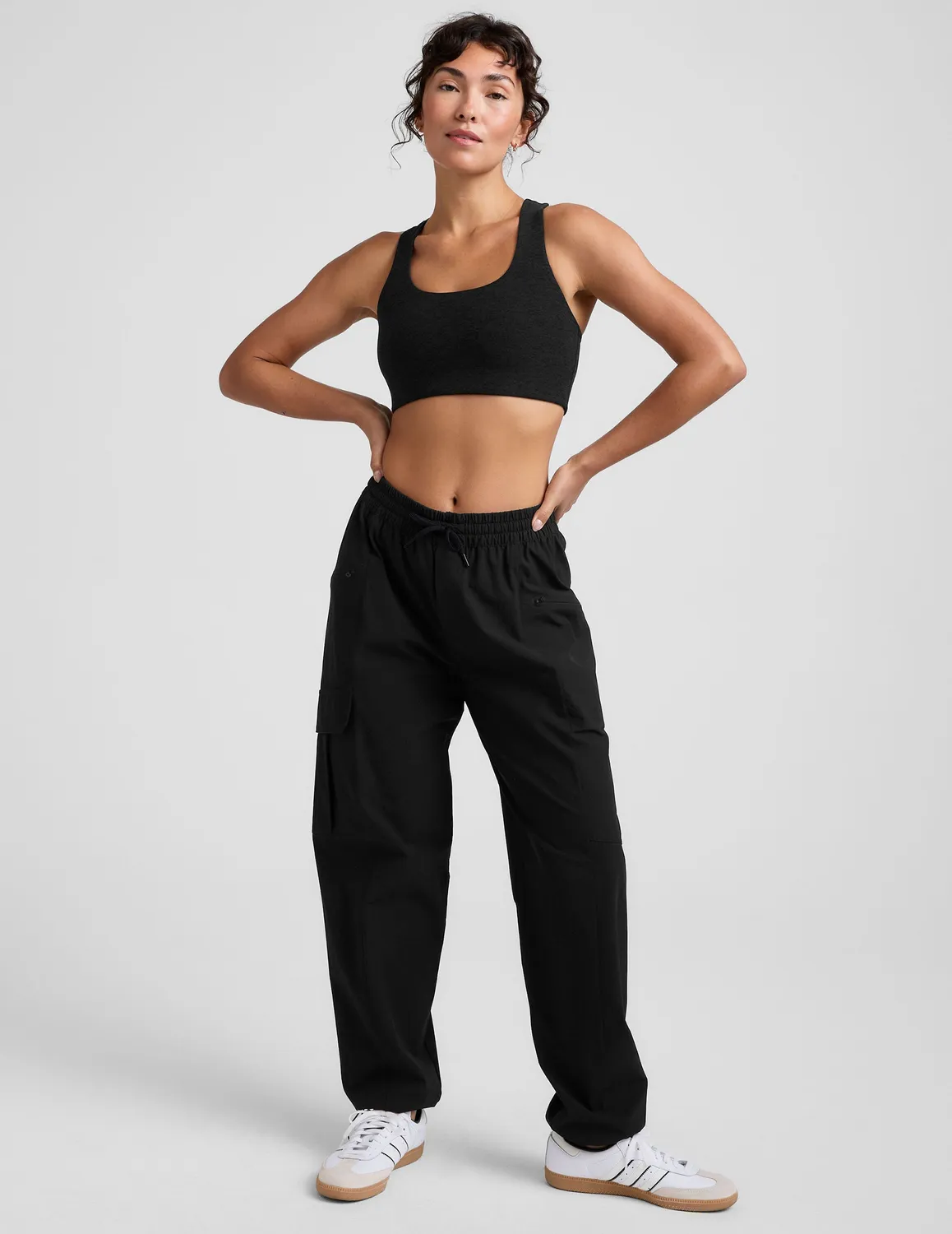 Beyond Yoga Spacedye Simplicity Long Line Bra 2.0 sportbh Darkest Night svart