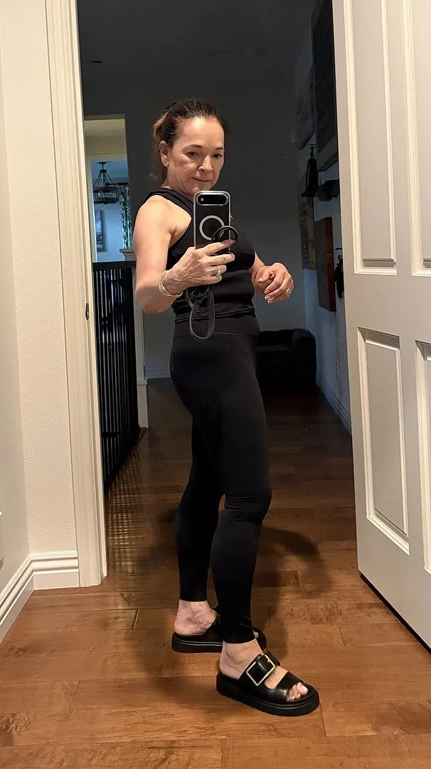 Beyond Yoga Glowzone High Waisted Midi Leggings Deep Ocean blå