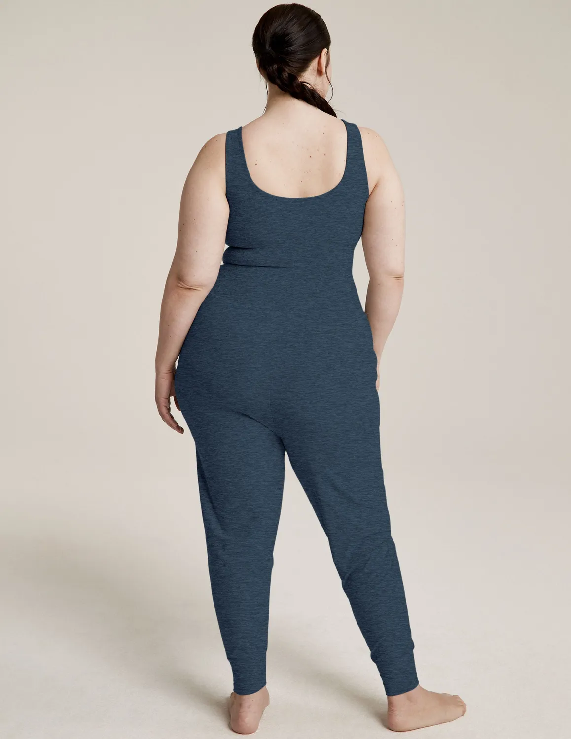 Beyond Yoga Spacedye Grow In Comfort gravidjumpsuit nattblå mjuk