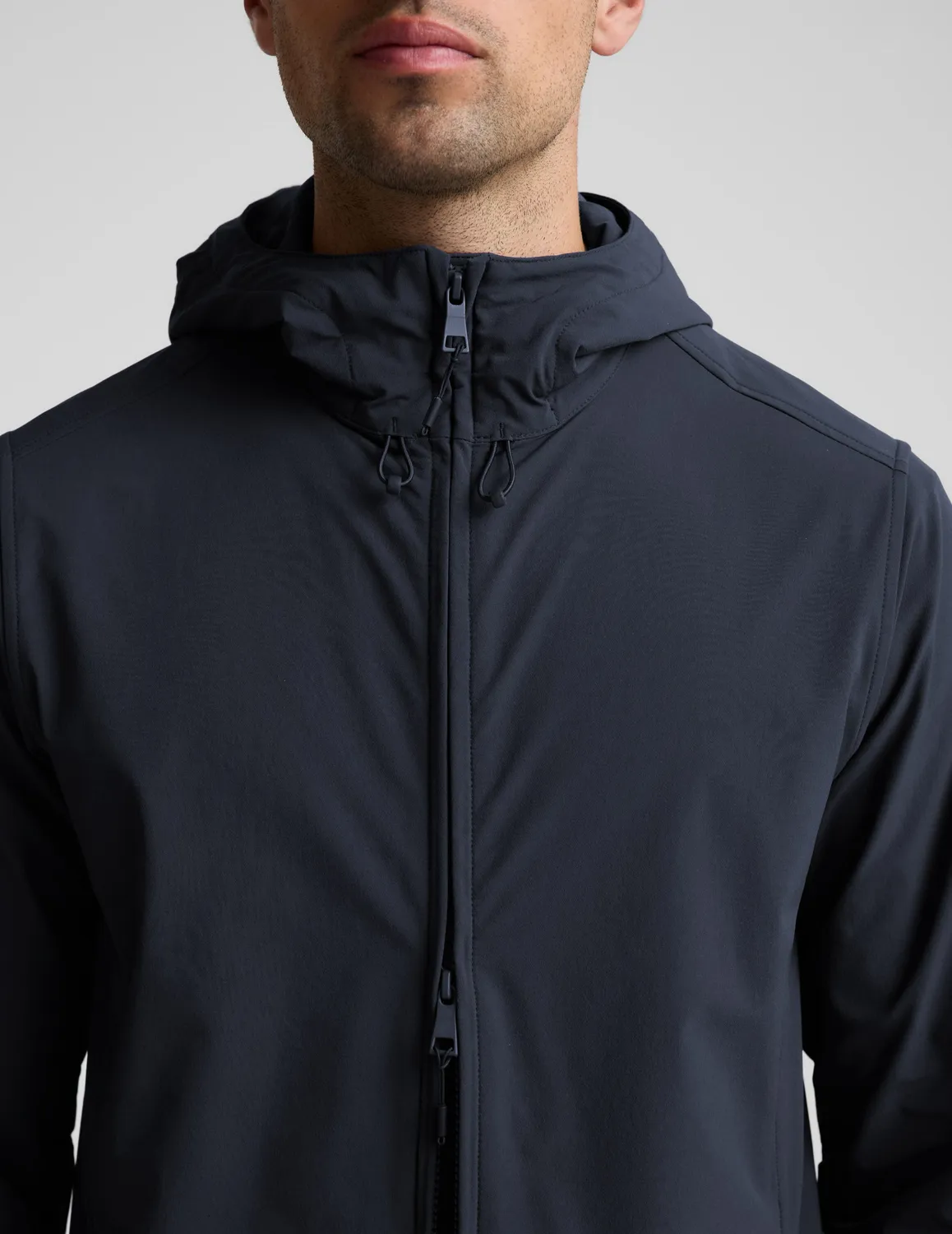 Beyond Yoga AirLite Hooded Full Zip Jacket jacka Nocturnal Navy tunn