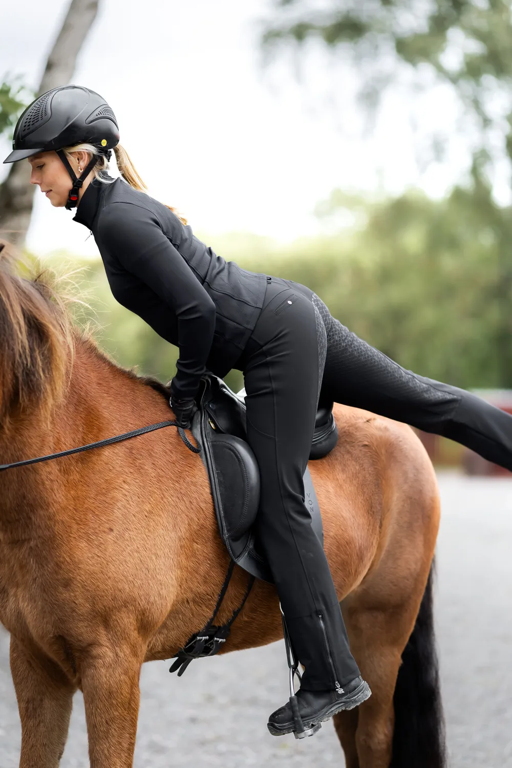 ZacZess BootCut Performance Breeches Ridbyxor Svart hög midja