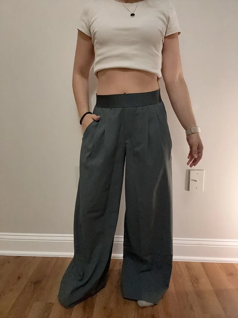 Beyond Yoga Elasticated Wide Leg Pant 31" byxor Cabernet röda