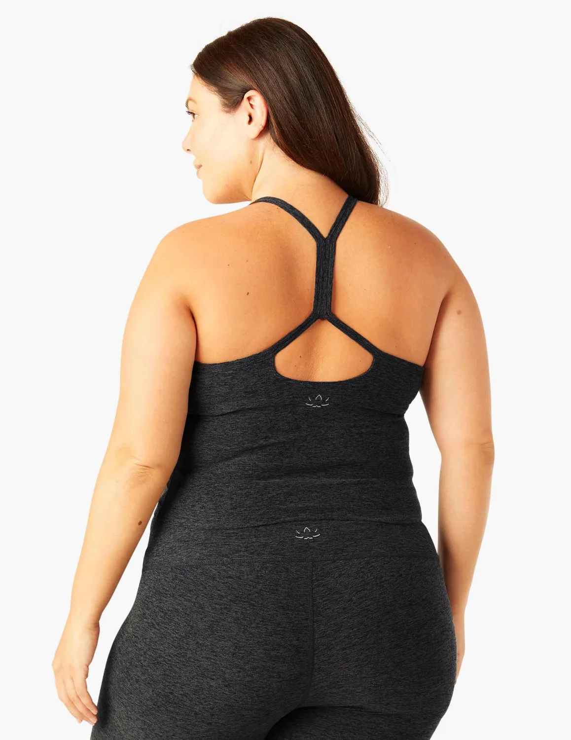Beyond Yoga Spacedye Slim Racerback cropline Black-Charcoal
