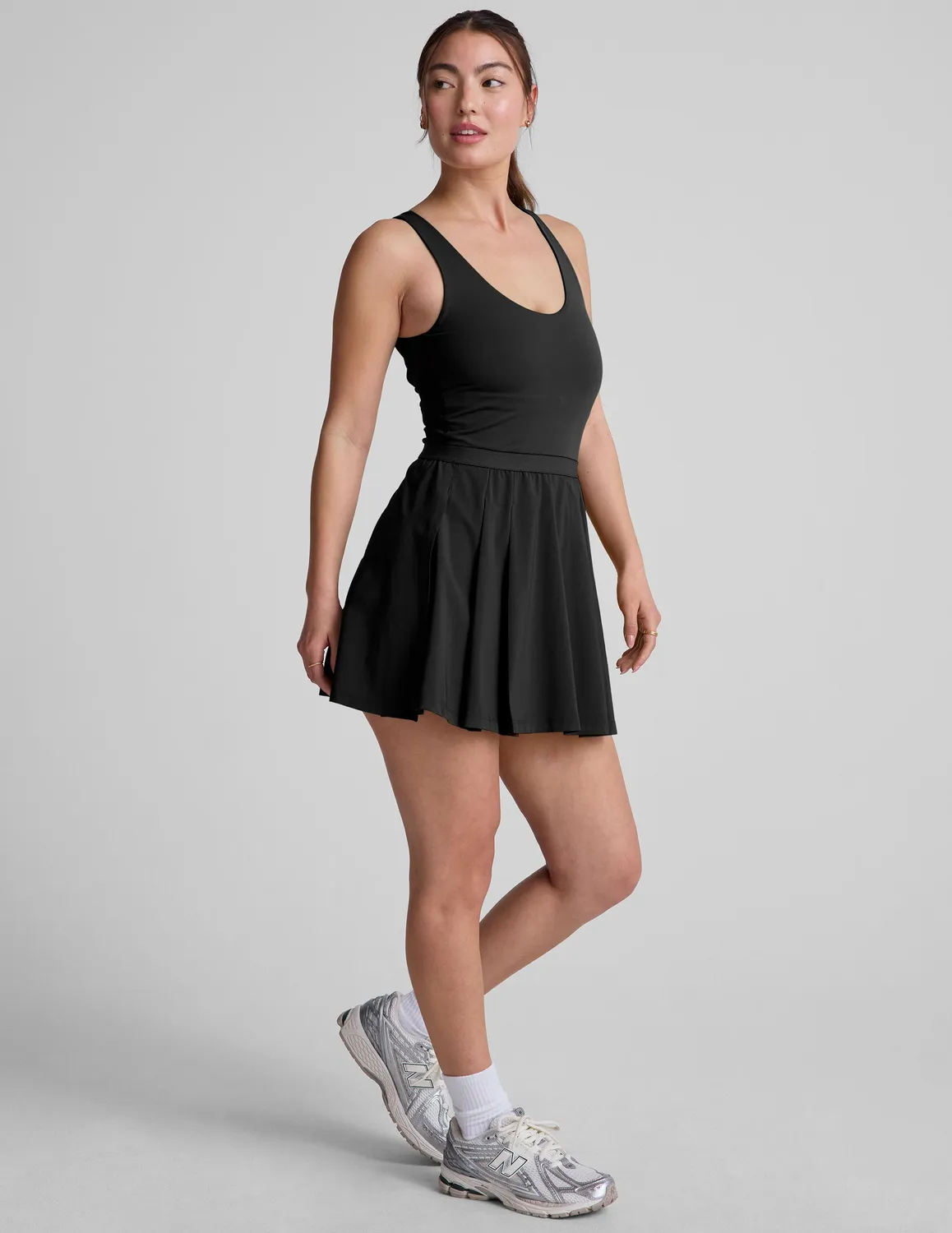 Beyond Yoga Score Pleated Dress klänning True Black veckad