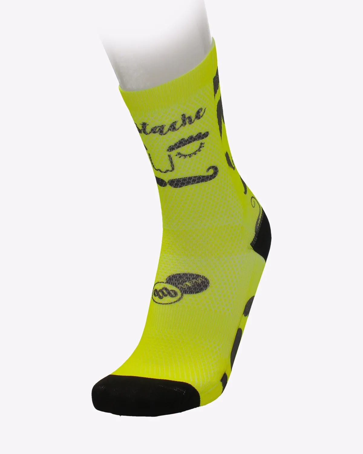 MB Wear Fun Mustache cykelstrumpor Mustache mönstrade