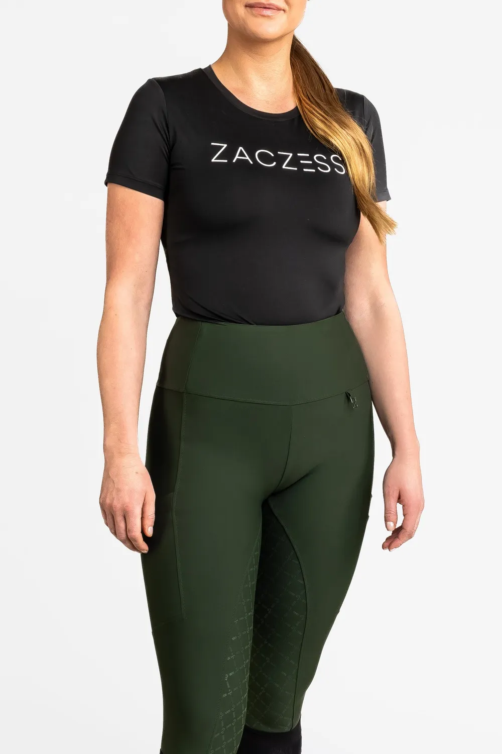 ZacZess Ohio ridleggings emerald full grip hög midja
