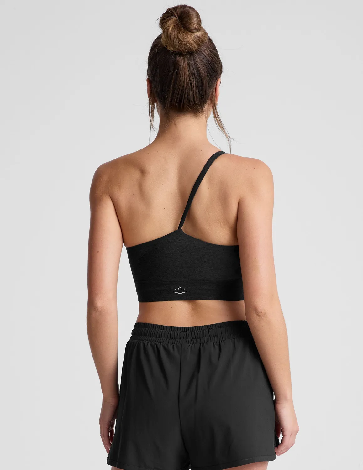 Beyond Yoga Spacedye One Shoulder Long Line sport-bh Darkest Night