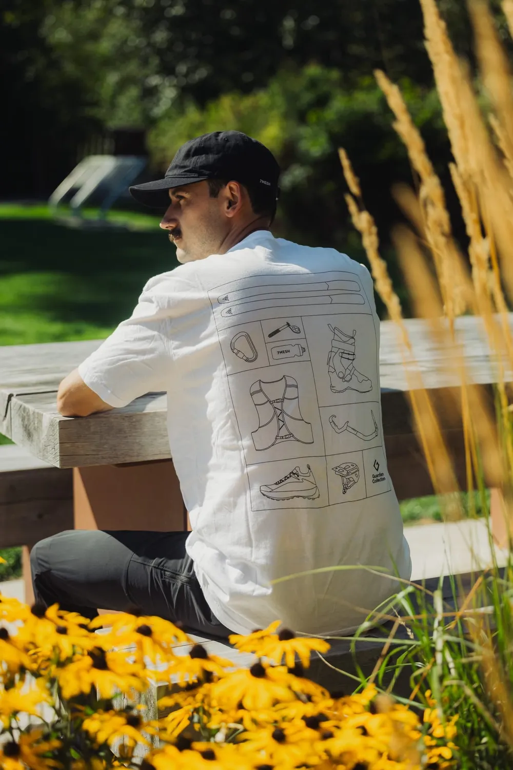 7MESH Podium Tee t-shirt Guardian White unisex