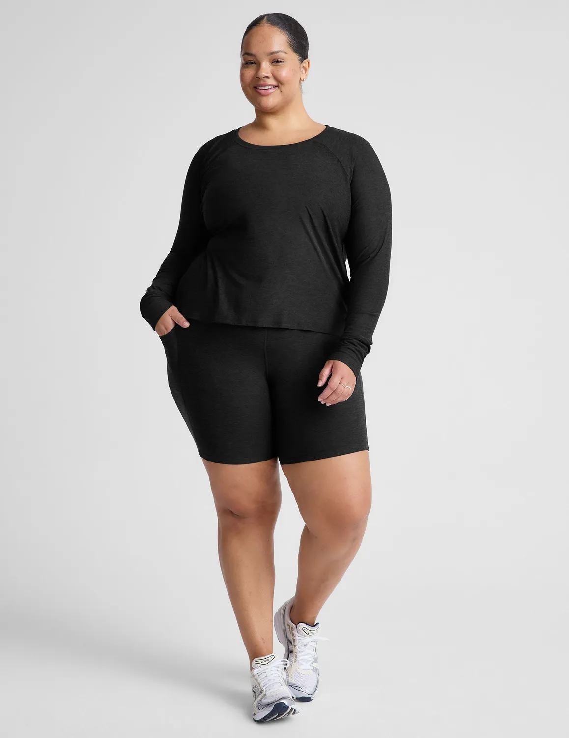 Beyond Yoga Featherweight Daydreamer Pullover Darkest Night lätt