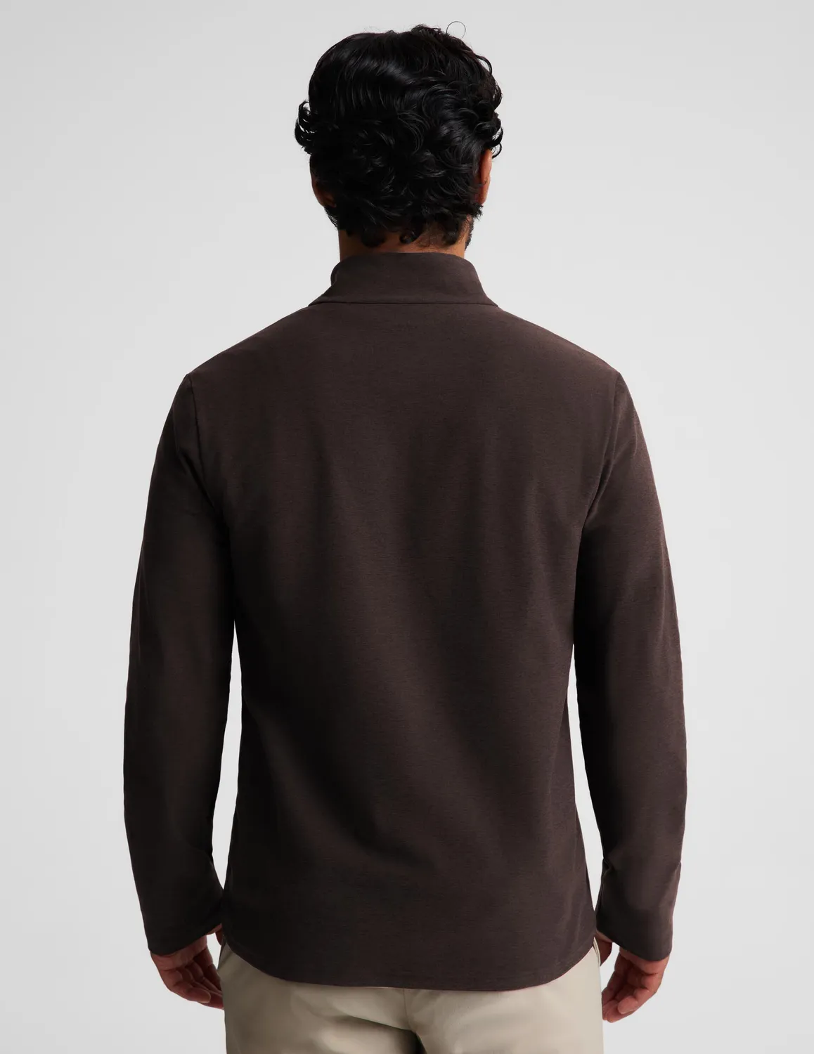 Beyond Yoga Spacedye Terrain quarter zip tröja Dark Chocolate herr