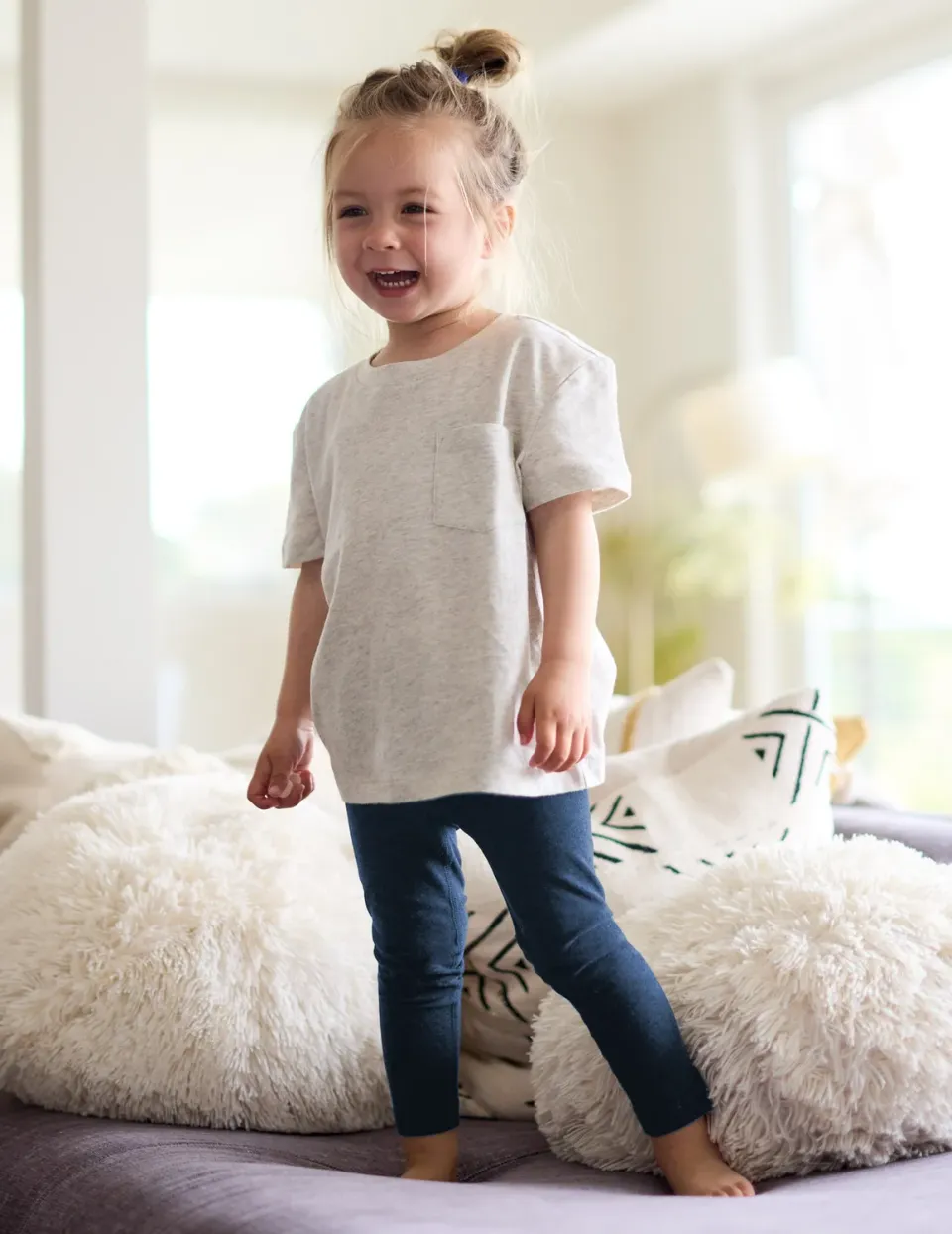 Beyond Yoga Spacedye Toddler Legging barntights Navy mjuk