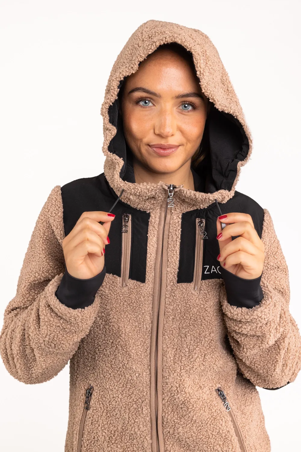 ZacZess Devon pilejacka beige vindstoppande luva
