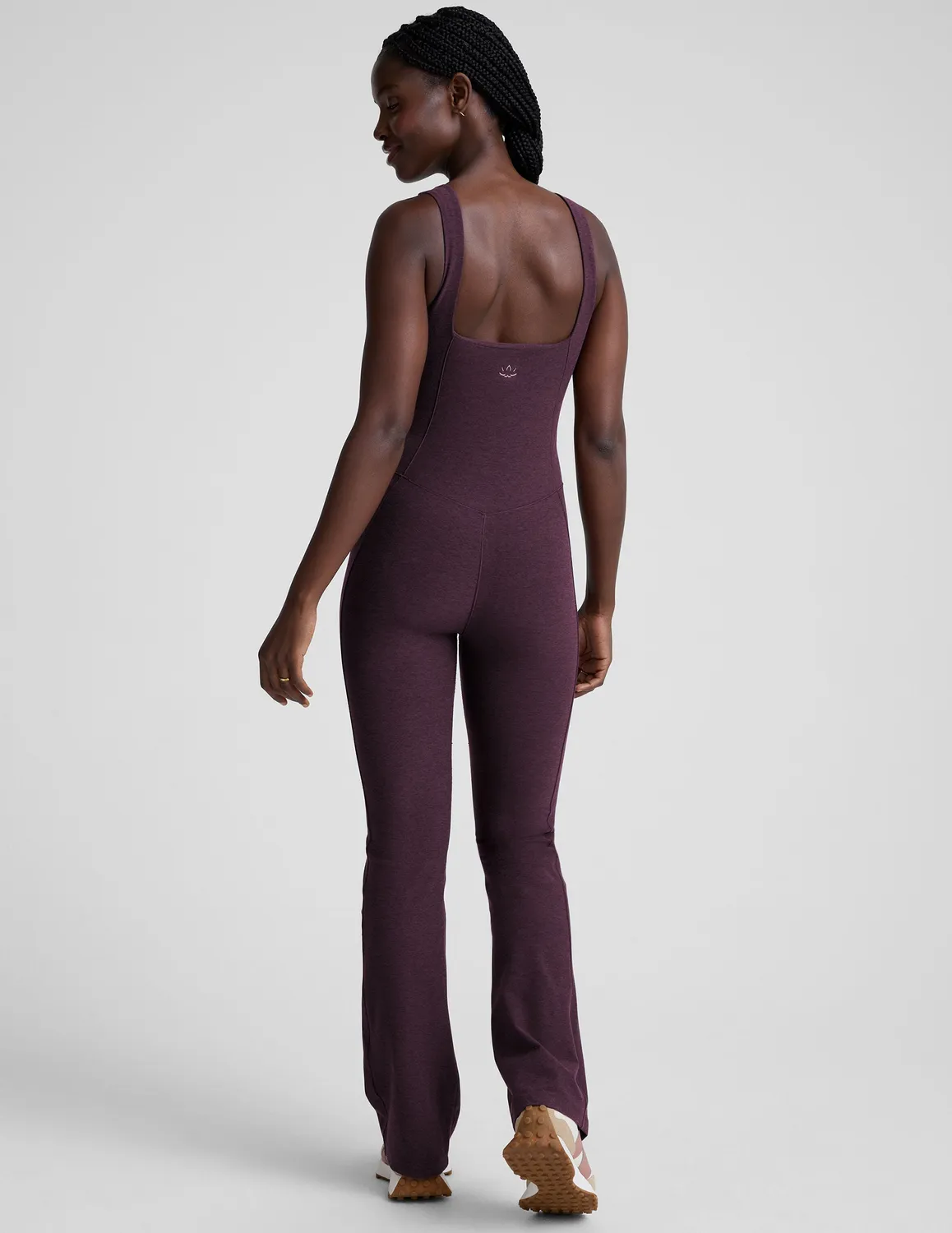 Beyond Yoga Spacedye Always Bootcut jumpsuit Eggplant Purple