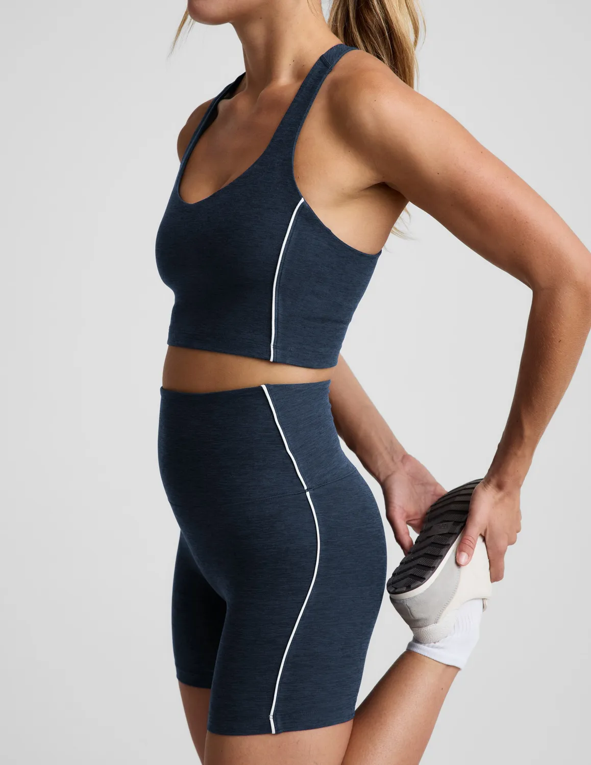 Beyond Yoga Spacedye Streamline Racerback träningslinne Nocturnal Navy