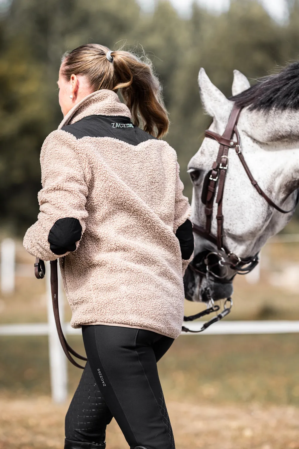 ZacZess Ascot Pile Jacket piletröja beige vindstoppande