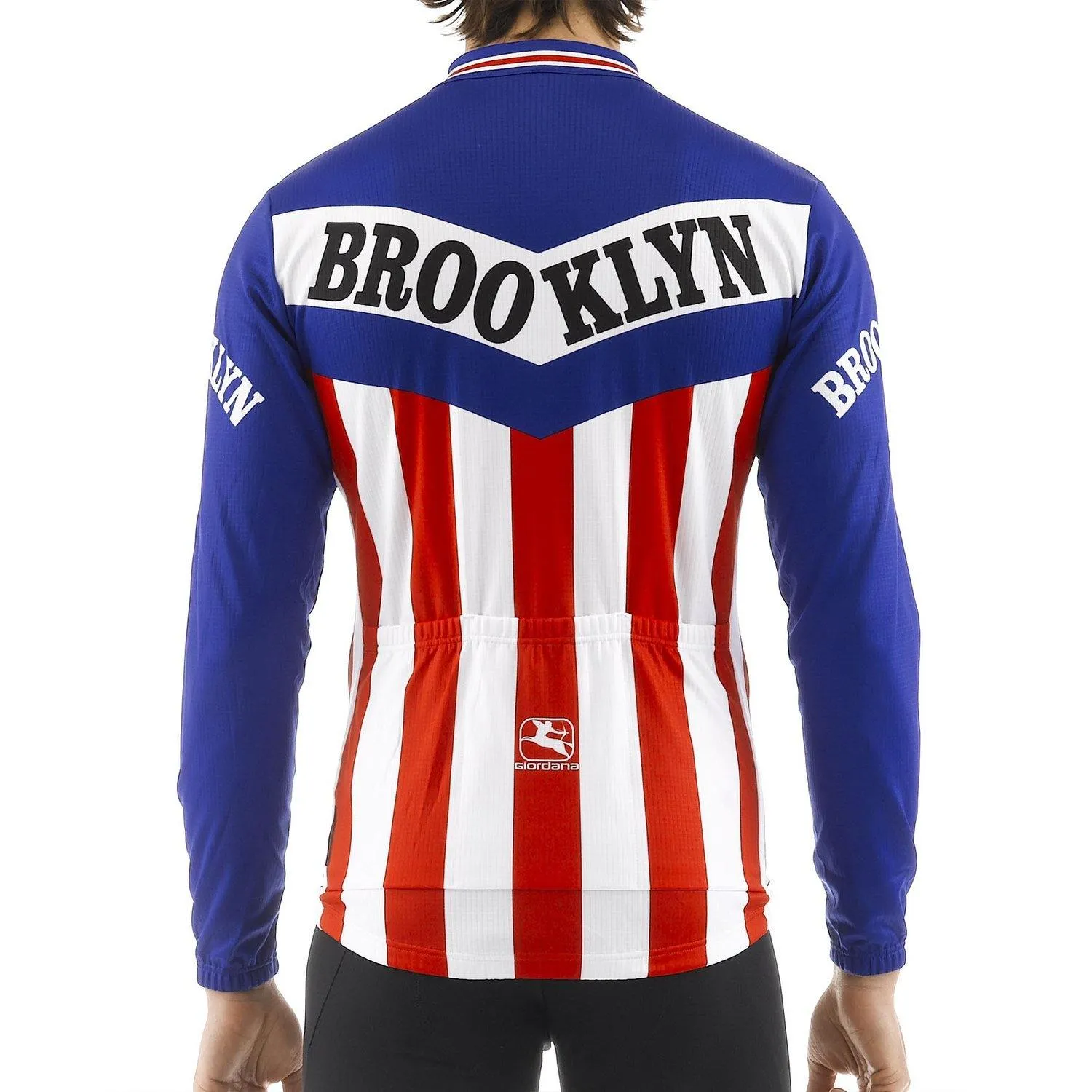Giordana Brooklyn långärmad cykeltröja blå borstad