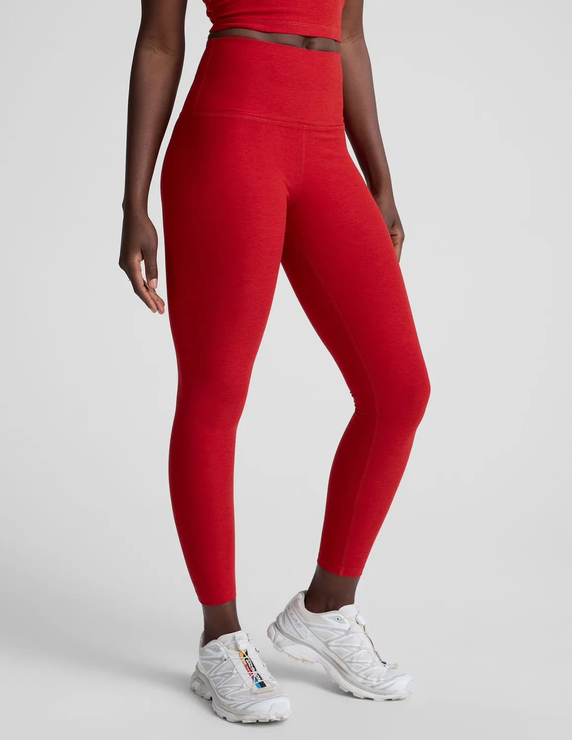 Beyond Yoga Spacedye Caught In The Midi tights Holly Red Heather hög midja