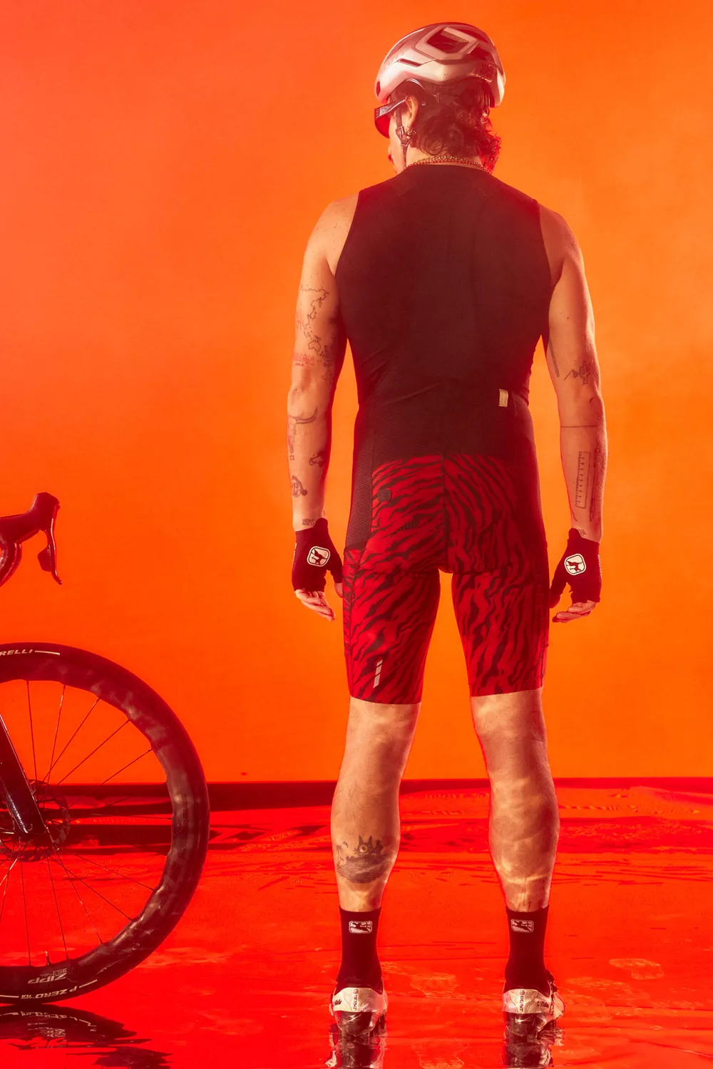 Giordana Beyond Gravel Tiger Cargo cykelbyxor röd