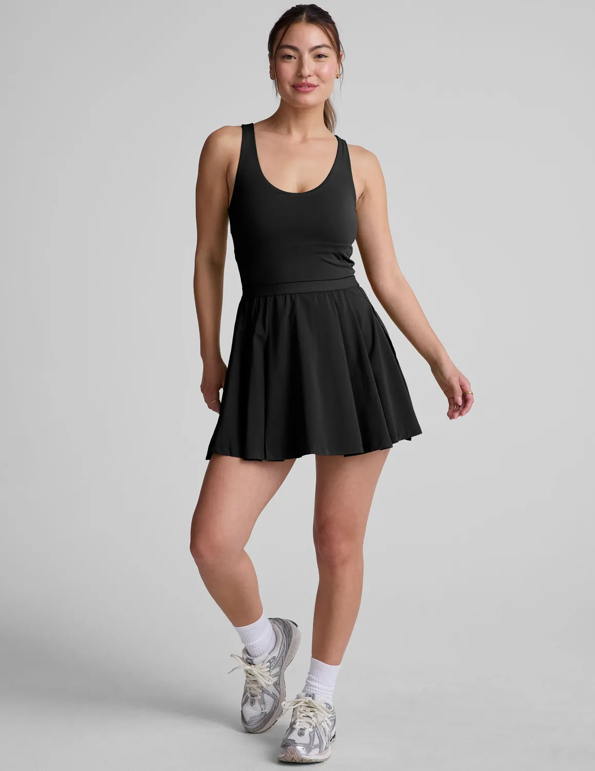 Beyond Yoga Score Pleated Dress klänning True Black veckad