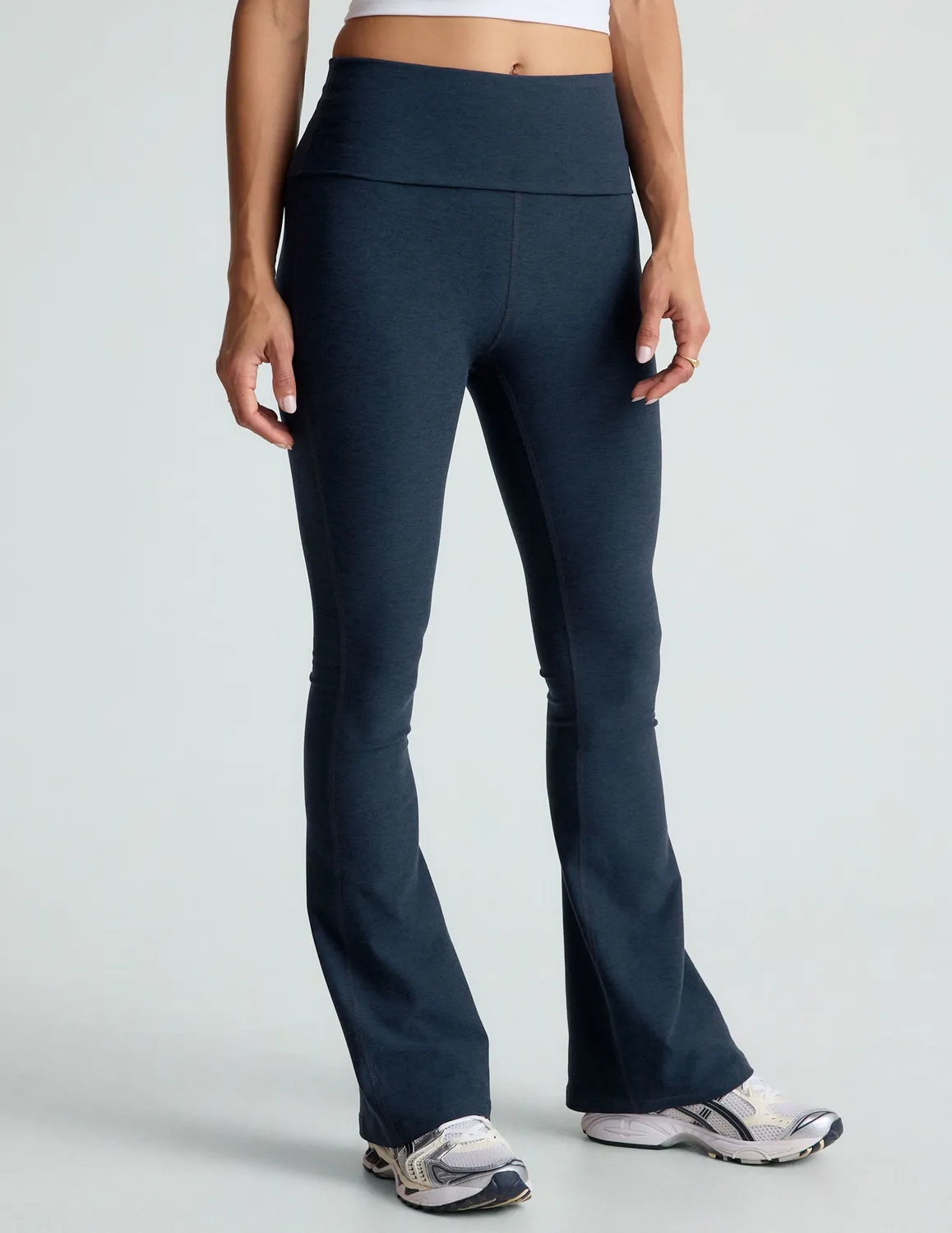 Beyond Yoga Spacedye Foldover Bootcut Pant byxor Nocturnal Navy