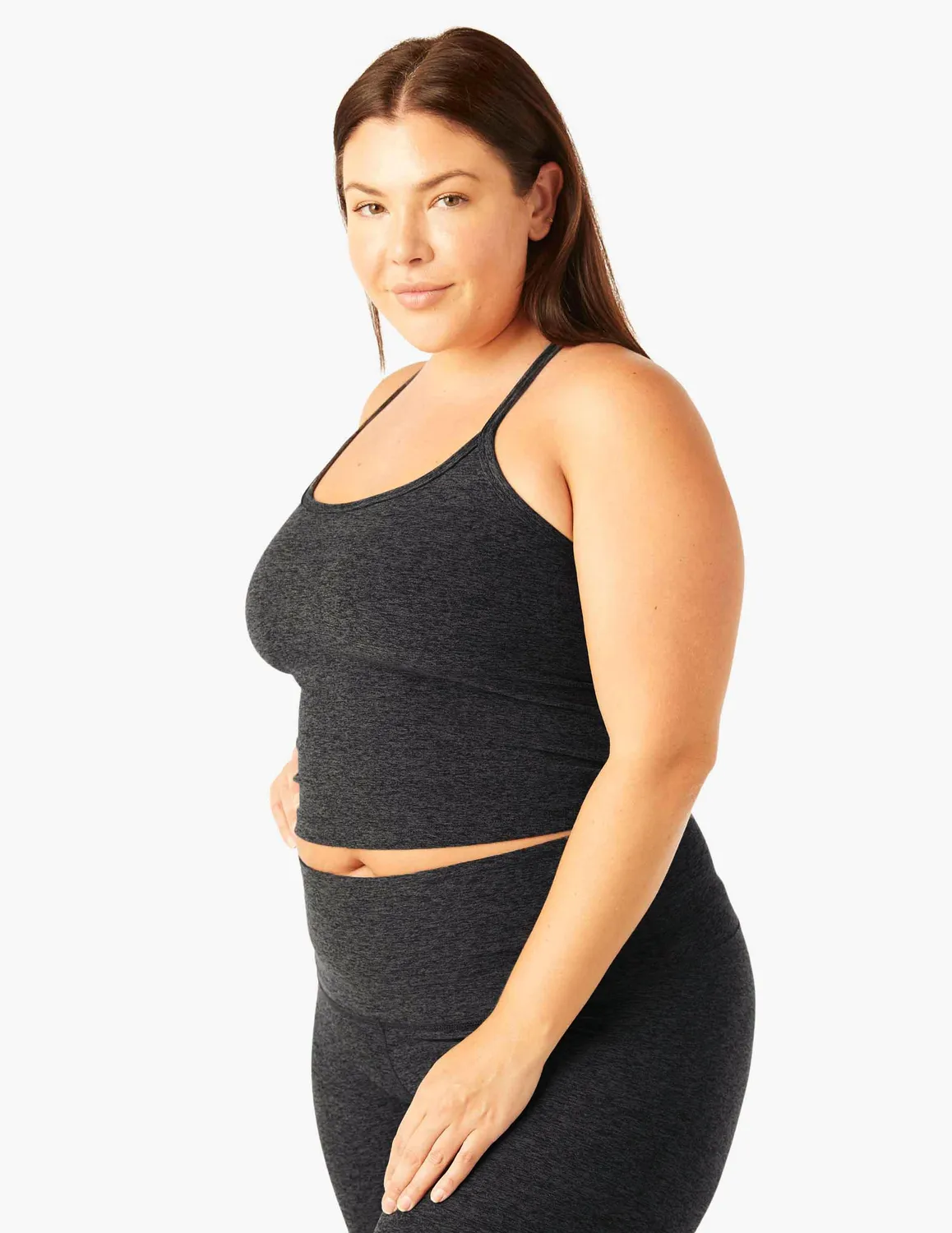 Beyond Yoga Spacedye Slim Racerback cropline Black-Charcoal