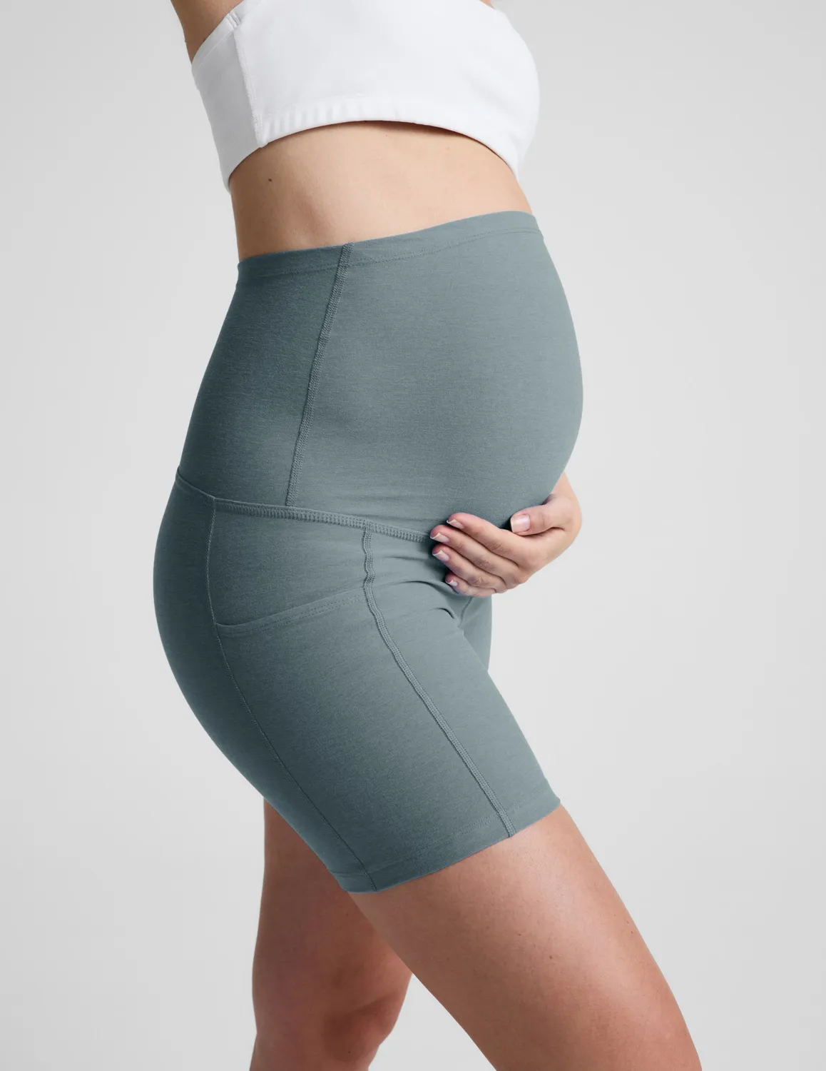 Beyond Yoga Spacedye Keep Pace 5" mamma-bikershorts Storm Heather