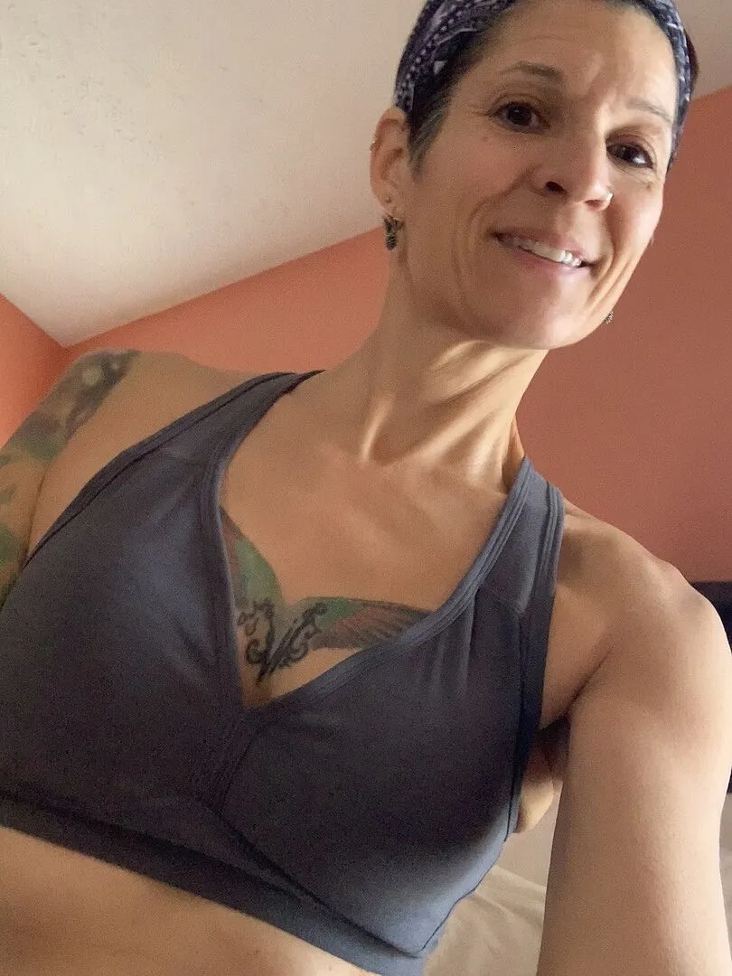 Beyond Yoga Spacedye Lift Your Spirits Bra sportbehå Storm Heather