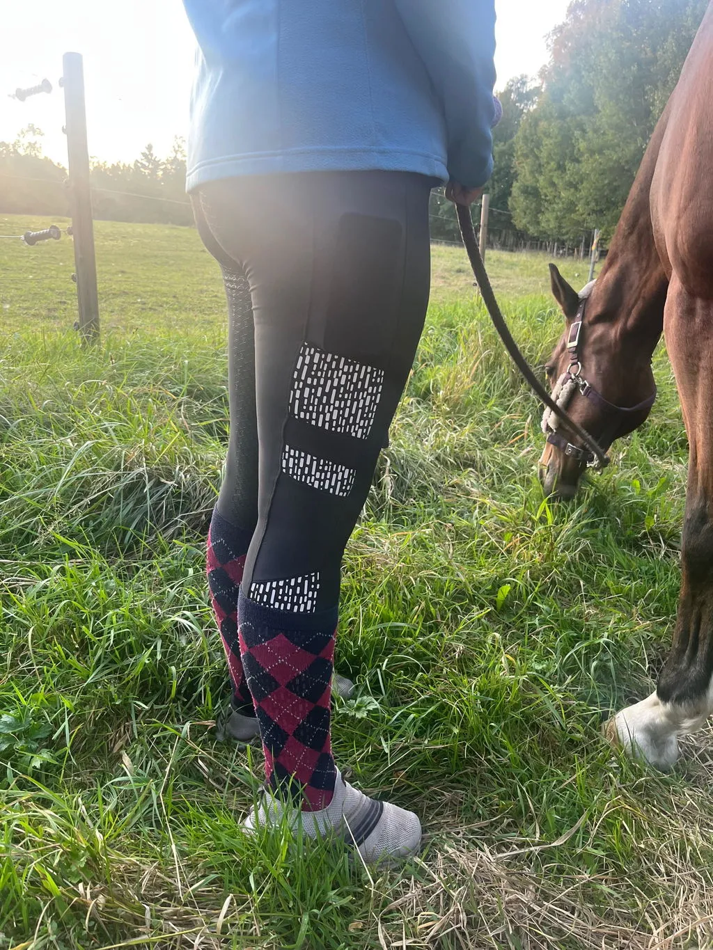 ZacZess Reflective ridleggings svart Full Grip hög midja