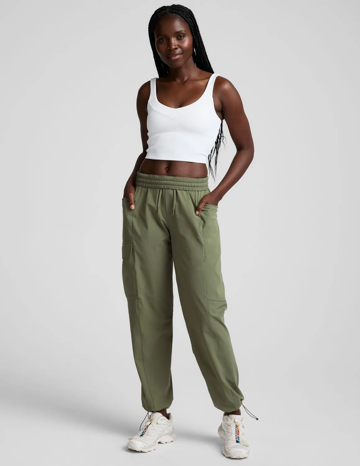 Beyond Yoga Peak Pant byxor olive branch vandring