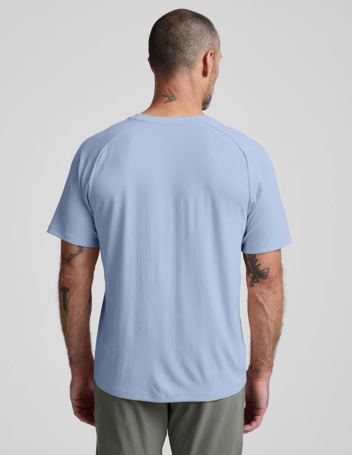 Beyond Yoga All In Active Men's Tee t-shirt Blue Mist slim fit