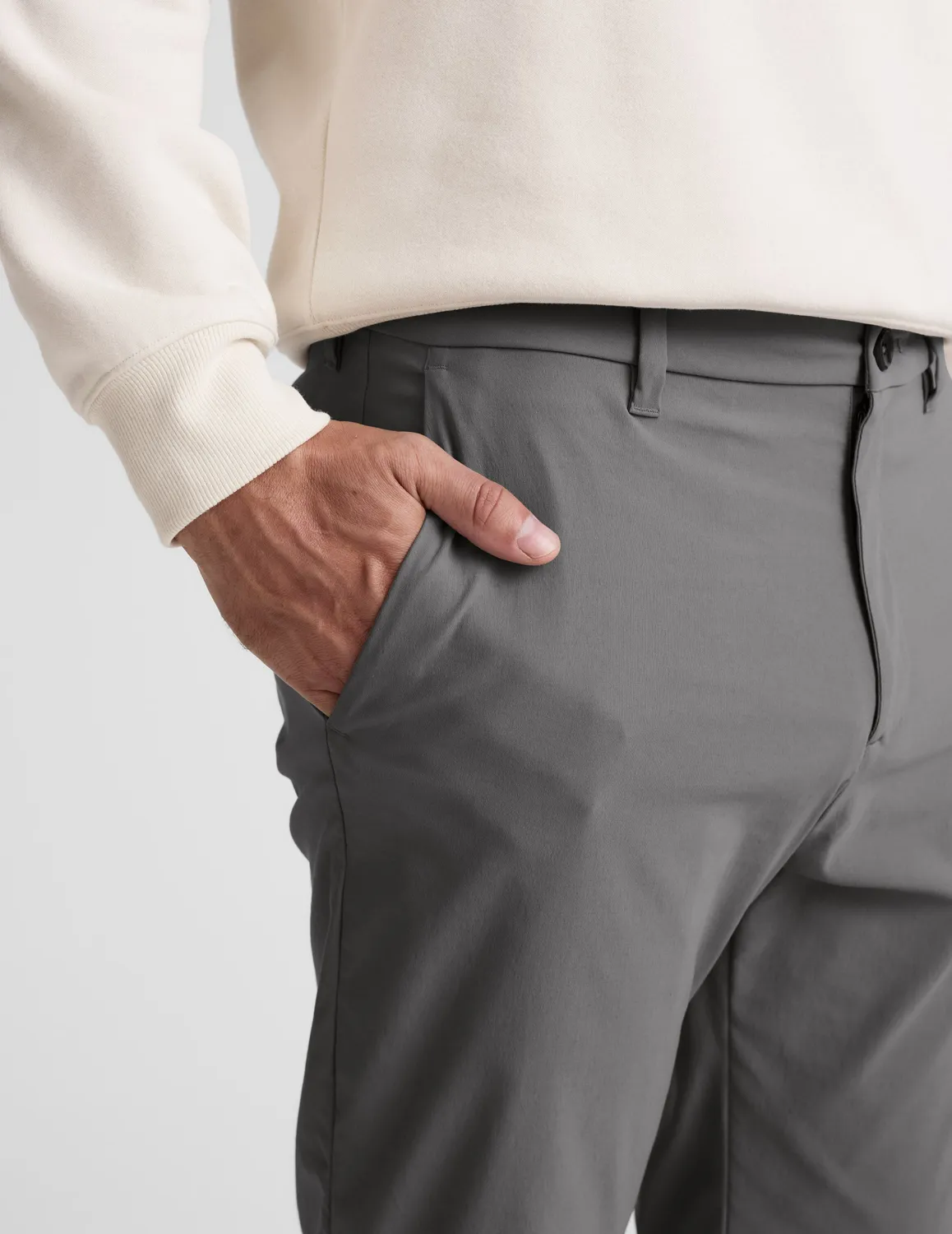 Beyond Yoga Element Chino 30" chinos lunar gray stretch