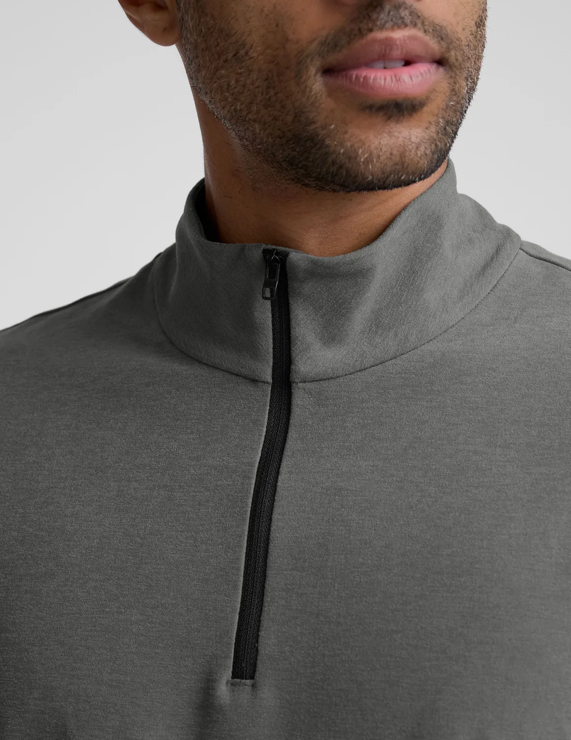 Beyond Yoga Spacedye Terrain quarter zip tröja Shadow Gray herr