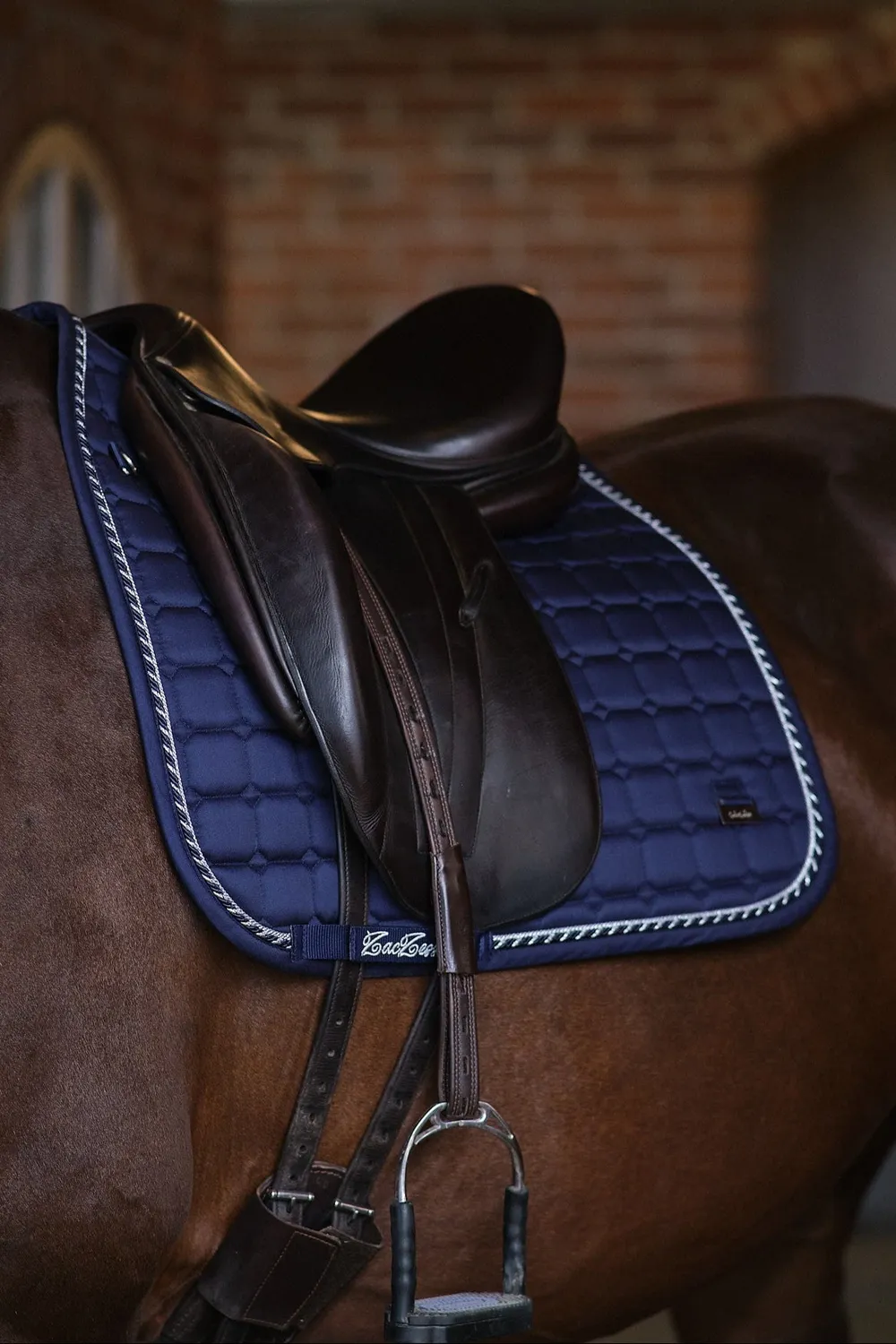 ZacZess Dressage Deep Ocean dressyrschabrak blå Full Quick Dry