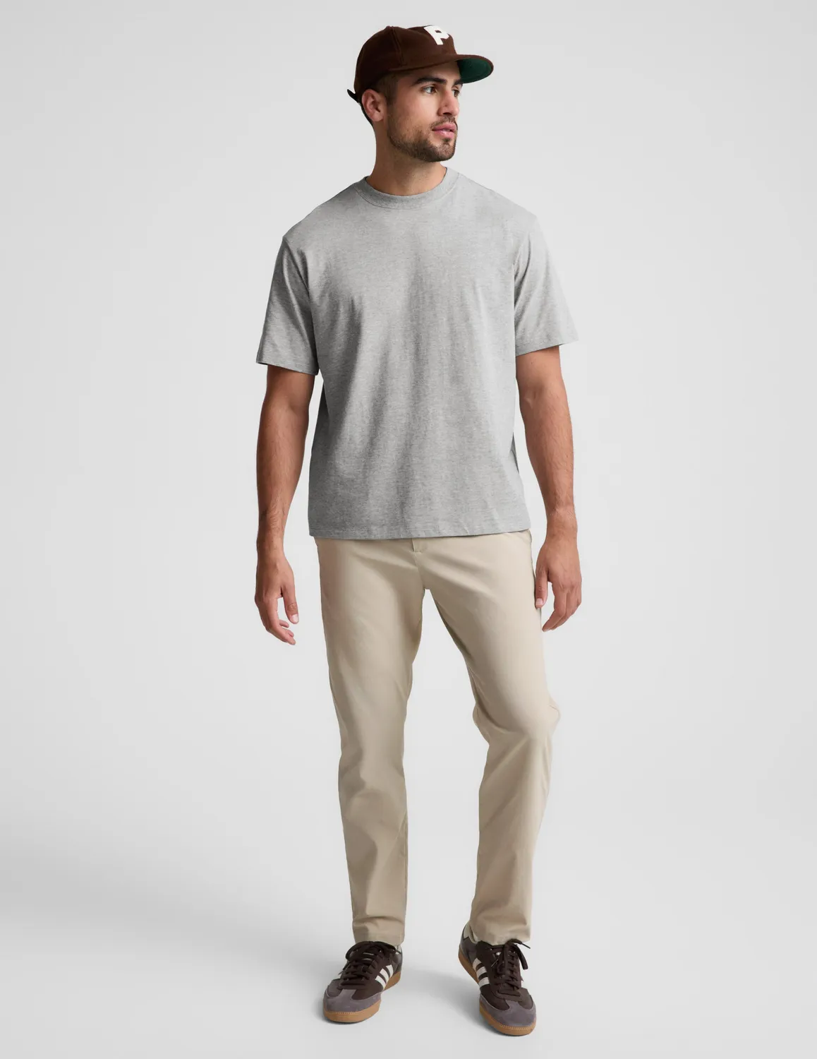Beyond Yoga SoftKnit Cotton Tee t-shirt Light Gray Heather bomull