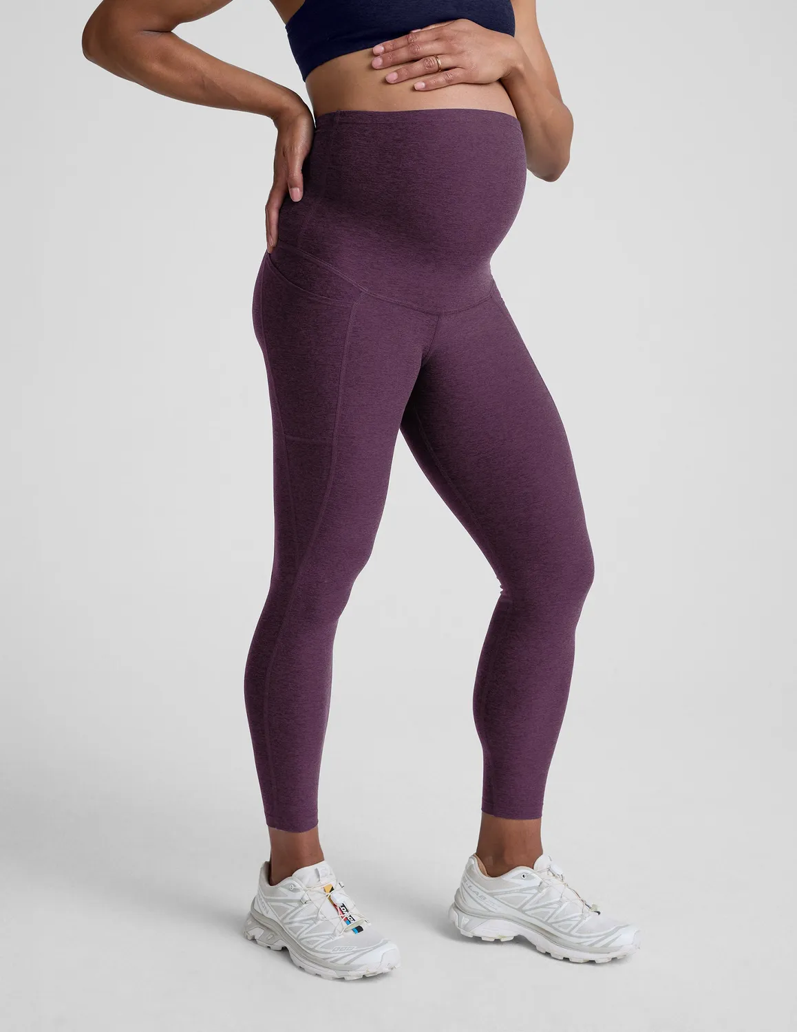Beyond Yoga Spacedye Love the Bump midi leggings lila med fickor