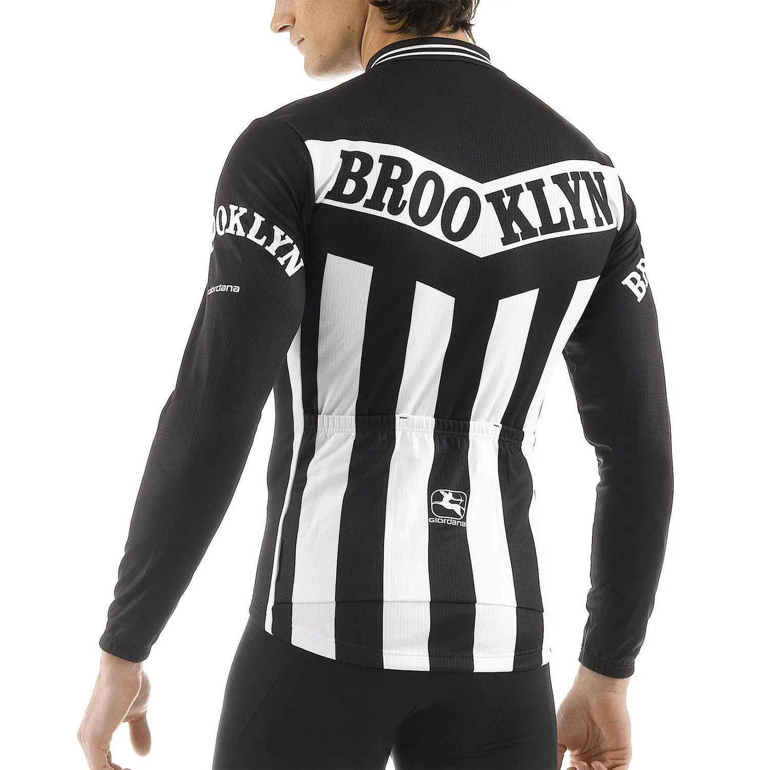 Giordana Brooklyn långärmad cykeltröja blå borstad